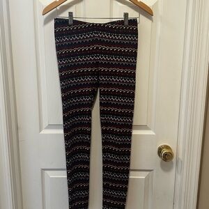 Forever 21 Black and Red Patterned Pants